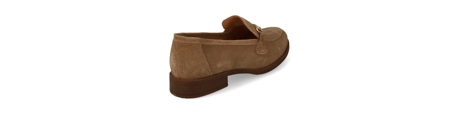 ZAPATOS MOCASINES MUJER PIEL SERRAJE MOD. BERTA TAUPE