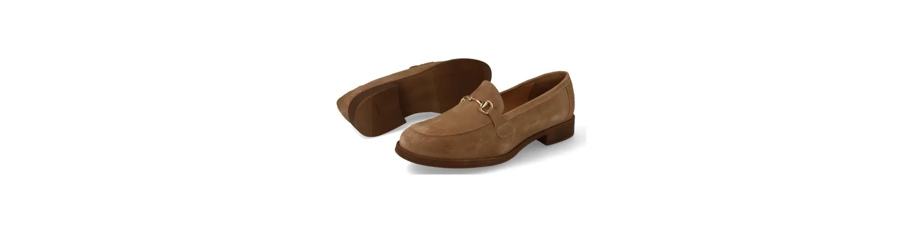 ZAPATOS MOCASINES MUJER PIEL SERRAJE MOD. BERTA TAUPE