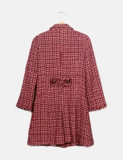 Zara Abrigo granate tweed
