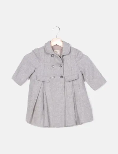 Zara Abrigo gris pinzas