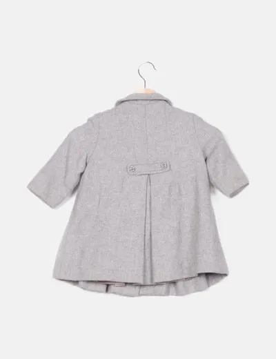 Zara Abrigo gris pinzas