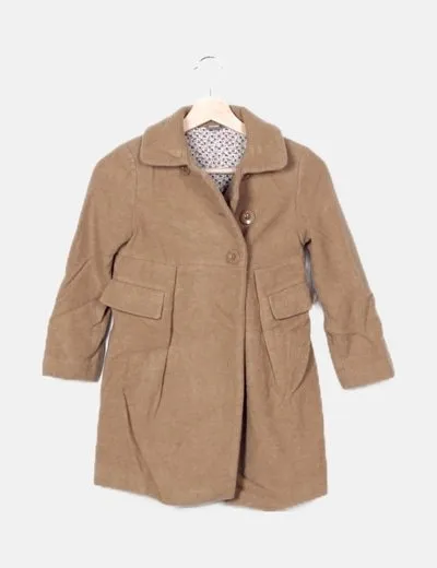 Zara Abrigo marrón básico