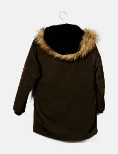 Zara Abrigo verde combinado